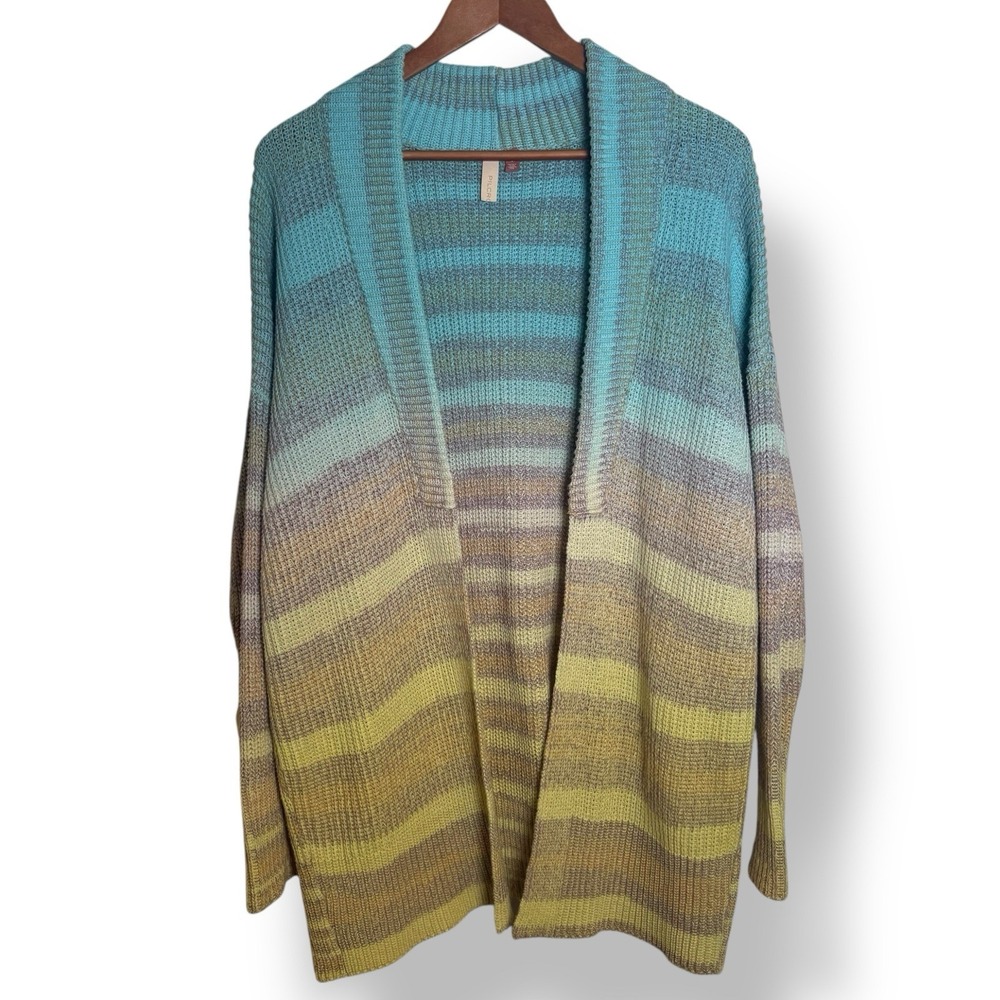 Anthropologie Pilcro Women's SM Space Dye Ombré Open Front Relaxed Knit Cardigan